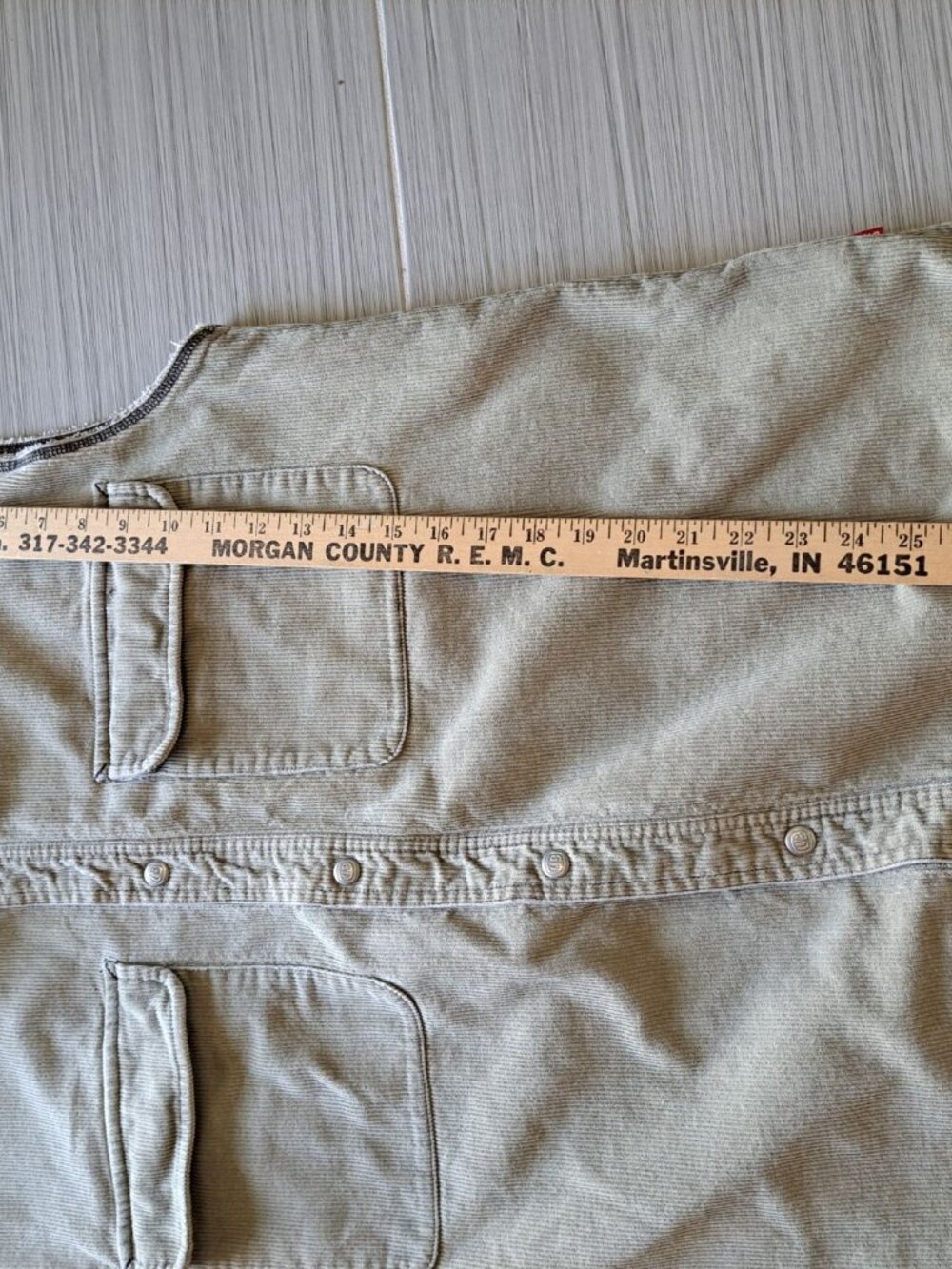 Vtg Unionbay Mens Medium Khaki Corduroy Sleeveless Button-Up Vest Pockets 90's - Picture 11 of 13